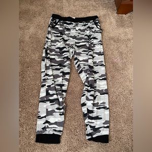 Black camo pajama pants